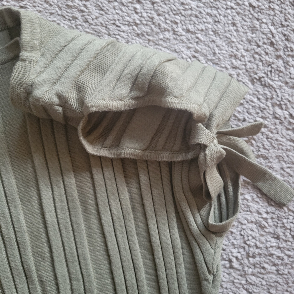 Christopher & Banks Olive Ribbed Blouse - Picture 3 of 4